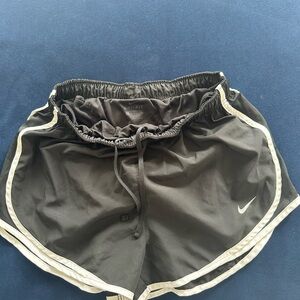Nike Black Dri-fit Athletic Shorts with Dolphin Hem